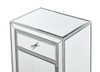 ELEGANT DECOR MF72035 Nighstand 1 drawer 18in. W x 13in. D x 29in. H in antique silver paint