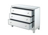Elegant Decor MF72019 Chest 3 drawers 40in. W x 16in. D x 32in. H in antique silver paint