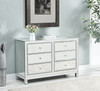 ELEGANT DECOR MF72017 Dresser 6 drawers 48in. W x 18in. Din. x 32in. H in antique silver paint ELEGANT DECOR MF72017 Dresser 6 drawers 48in. W x 18in. Din. x 32in. H in antique silver paint