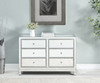 ELEGANT DECOR MF72017 Dresser 6 drawers 48in. W x 18in. Din. x 32in. H in antique silver paint