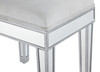 ELEGANT DECOR MF72007  Dressing stool 18in. Wx 14in. D x 18in. H in antique silver paint