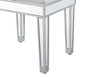 ELEGANT DECOR MF72007  Dressing stool 18in. Wx 14in. D x 18in. H in antique silver paint