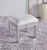 ELEGANT DECOR MF72007  Dressing stool 18in. Wx 14in. D x 18in. H in antique silver paint