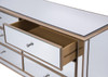 ELEGANT DECOR MF6-1136G 6 Drawers Cabinet 60 in. x 20 in. x 34 in. in Gold paint