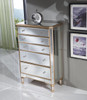 ELEGANT DECOR MF6-1126G 5 Drawer Cabinet 33 in. x 16 in. x 49 in. in Gold paint