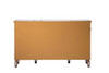 ELEGANT DECOR MF6-1101GC 3 Drawer 4 Door Cabinet 60 in. x 14 in. x 36 in. in Gold Clear