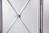 Elegant Decor MF6-1034 1 Drawer 2 Doors Cabinet 28 in. x 13-1/4 in. x 28-1/4 in. in silver paint