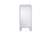 Elegant Decor MF6-1034 1 Drawer 2 Doors Cabinet 28 in. x 13-1/4 in. x 28-1/4 in. in silver paint