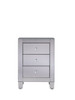 Elegant Decor MF6-1032 3 Drawers Cabinet 17-3/4 in. x 13 in. x 25 in. in Clear Mirror