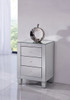 Elegant Decor MF6-1032 3 Drawers Cabinet 17-3/4 in. x 13 in. x 25 in. in Clear Mirror