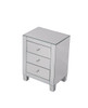 Elegant Decor MF6-1032 3 Drawers Cabinet 17-3/4 in. x 13 in. x 25 in. in Clear Mirror