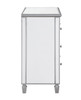 Elegant Decor MF6-1019S 3 Drawer Bedside Cabinet 33 in.x 18 in.x 32 in. in silver paint