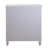 Elegant Decor MF6-1019S 3 Drawer Bedside Cabinet 33 in.x 18 in.x 32 in. in silver paint