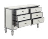 ELEGANT DECOR MF6-1017S 6 Drawer Dresser 48 in. x 18 in. x 32 in. in Silver paint