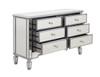ELEGANT DECOR MF6-1017S 6 Drawer Dresser 48 in. x 18 in. x 32 in. in Silver paint ELEGANT DECOR MF6-1017S 6 Drawer Dresser 48 in. x 18 in. x 32 in. in Silver paint