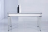 Elegant Decor MF6-1009S Rectangle Dining Table 60 in. x 32 in. x 30 in. in silver paint