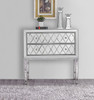 Elegant Decor MF72045 Nightstand 2 drawers 34in. W x 16in. D x 34in. H in antique silver paint