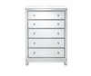 Elegant Decor MF72026 Chest 5 drawers 34in. W x 16in. D x 48in. H in antique silver paint