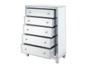 Elegant Decor MF72026 Chest 5 drawers 34in. W x 16in. D x 48in. H in antique silver paint