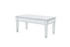 Elegant Decor MF72021 coffee table 40in. W x 20in. D x 18in. H in antique silver paint