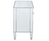 ELEGANT DECOR MF72020 Nightstand 2 doors 24in. W x 16in. D x 26in. H in antique silver paint