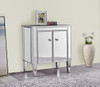 ELEGANT DECOR MF72020 Nightstand 2 doors 24in. W x 16in. D x 26in. H in antique silver paint ELEGANT DECOR MF72020 Nightstand 2 doors 24in. W x 16in. D x 26in. H in antique silver paint