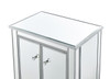 ELEGANT DECOR MF72020 Nightstand 2 doors 24in. W x 16in. D x 26in. H in antique silver paint