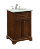 ELEGANT DECOR VF15024TK 24 In. Single Bathroom Vanity Set In Teak ELEGANT DECOR VF15024TK 24 In. Single Bathroom Vanity Set In Teak
