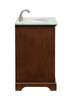 ELEGANT DECOR VF15024TK 24 In. Single Bathroom Vanity Set In Teak ELEGANT DECOR VF15024TK 24 In. Single Bathroom Vanity Set In Teak