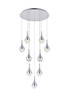 Elegant Lighting 3809D24C Amherst Collection LED 9-light chandelier 24in x 9in chrome finish