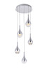Elegant Lighting 3805D14C Amherst Collection LED 5-light chandelier 15in x 9in chrome finish