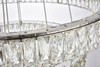 Elegant Lighting 3503G3LC Monroe Integrated LED chip light Chrome Chandelier Clear Royal Cut Crystal