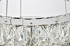 Elegant Lighting 3503G24C Monroe Integrated LED chip light Chrome Chandelier Clear Royal Cut Crystal