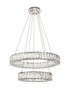 Elegant Lighting 3503G24C Monroe Integrated LED chip light Chrome Chandelier Clear Royal Cut Crystal