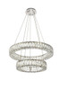 Elegant Lighting 3503G24C Monroe Integrated LED chip light Chrome Chandelier Clear Royal Cut Crystal