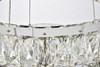 Elegant Lighting 3503G24C Monroe Integrated LED chip light Chrome Chandelier Clear Royal Cut Crystal