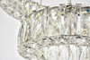 Elegant Lighting 3503G18C Monroe Integrated LED chip light Chrome Pendant Clear Royal Cut Crystal