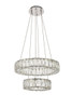 Elegant Lighting 3503G18C Monroe Integrated LED chip light Chrome Pendant Clear Royal Cut Crystal