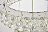 Elegant Lighting 3503G18C Monroe Integrated LED chip light Chrome Pendant Clear Royal Cut Crystal