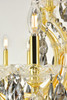 ELEGANT LIGHTING 2803G120G-SS/RC  Maria Theresa 84 light Gold Chandelier with Silver Shade tear drop crystals Silver Shade (Grey) Royal Cut Crystal