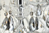 ELEGANT LIGHTING 2803G120C-SS/RC  Maria Theresa 84 light Chrome Chandelier with Silver Shade tear drop crystals Silver Shade (Grey) Royal Cut Crystal