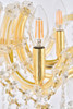 ELEGANT LIGHTING Value 2800F24G/RC  Maria Theresa 6 light Gold Flush Mount Clear Royal Cut Crystal