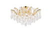 ELEGANT LIGHTING Value 2800F24G/RC  Maria Theresa 6 light Gold Flush Mount Clear Royal Cut Crystal