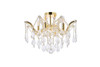 ELEGANT LIGHTING Value 2800F18G/RC  Maria Theresa 4 light Gold Flush Mount Clear Royal Cut Crystal