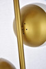 Living District LD6162BR Eclipse 3 Lights Brass Floor Lamp With Frosted White Glass