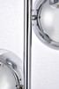 Living District LD6161C Eclipse 3 Lights Chrome Floor Lamp With Clear Glass