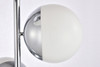 Living District LD6160C Eclipse 3 Lights Chrome Floor Lamp With Frosted White Glass Living District LD6160C Eclipse 3 Lights Chrome Floor Lamp With Frosted White Glass