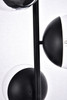Living District LD6159BK Eclipse 3 Lights Black Floor Lamp With Clear Glass