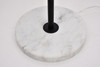 Living District LD6158BK Eclipse 3 Lights Black Floor Lamp With Frosted White Glass