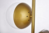 Living District LD6157BR Eclipse 2 Lights Brass Table Lamp With Clear Glass